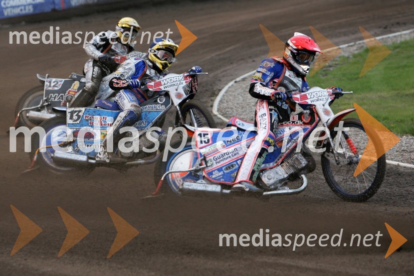 Lee Richardson (VBR), Matej Žagar (Slovenija) in Niels Kristian Iversen (Danska)SPEEDWAY GRAND PRIX, VN Švedske 2006, dirka