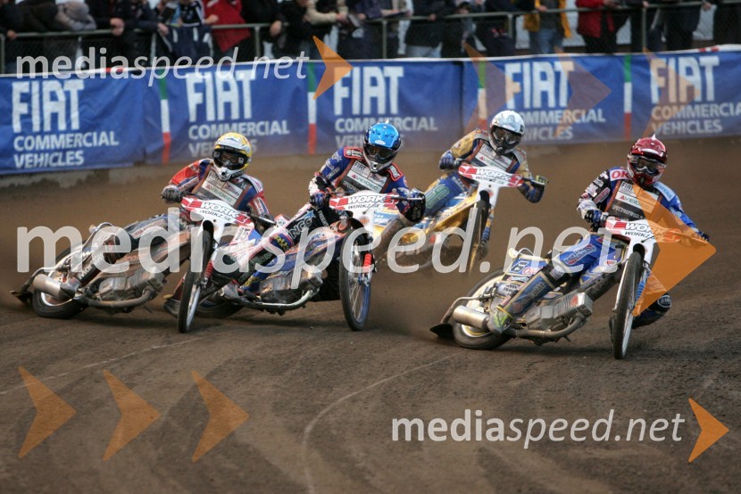 Piotr Protasiewicz (Poljska), Niels Kristian Iversen (Danska), Tony Rickardsson (Švedska) in Bjarne Pedersen (Danska)
SPEEDWAY GRAND PRIX, VN Švedske 2006, dirka