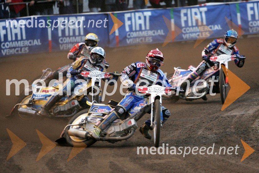 Piotr Protasiewicz (Poljska), Tony Rickardsson (Švedska), Bjarne Pedersen (Danska) in Niels Kristian Iversen (Danska), 
SPEEDWAY GRAND PRIX, VN Švedske 2006, dirka
