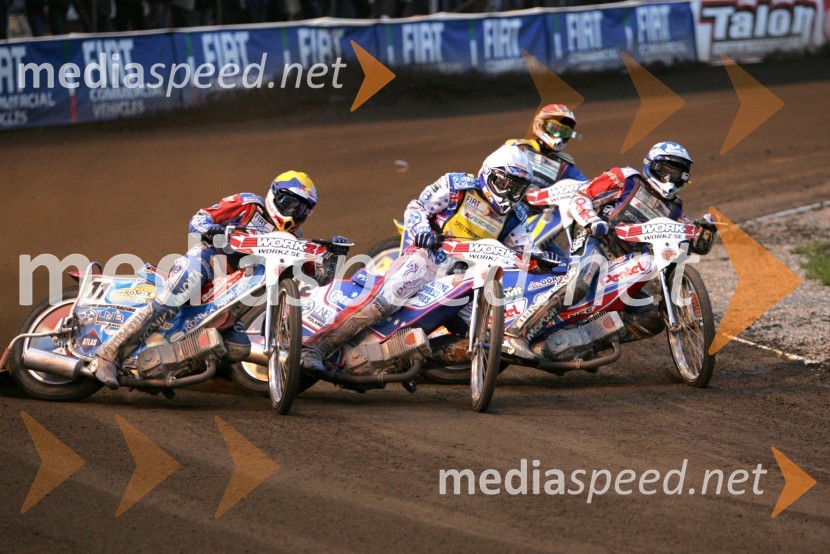 Jaroslaw Hampel (Poljska), Jason Crump (Avstralija), Piotr Protasiewicz (Poljska) in Andreas Jonsson (Švedska)SPEEDWAY GRAND PRIX, VN Švedske 2006, dirka