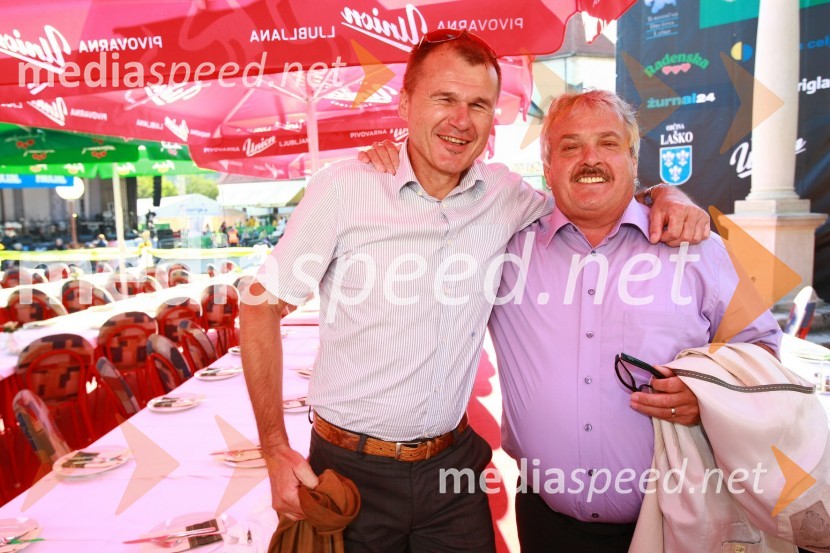 Gorazd Lukman, svetovalec direktorja za komercialo družbe Pivovarna Laško d.d. in Zvonko Murgelj, direktor podjetja RadenskaPivo in cvetje 2010, otvoritev