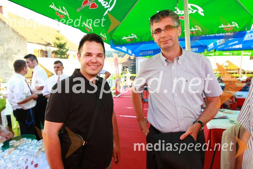 Jure Struc, direktor marketinga družbe Pivovarna Laško d.d. in Matej Oset, tehnični direktor družbe Pivovarna Laško d.d.Pivo in cvetje 2010, otvoritev