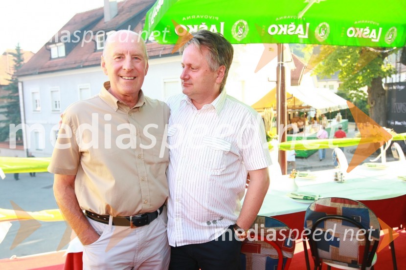Anton Turnšek, nekdanji predsednik uprave družbe Pivovarna Laško d.d. in Dušan Zorko, direktor družbe Pivovarna Laško d.d.Pivo in cvetje 2010, otvoritev