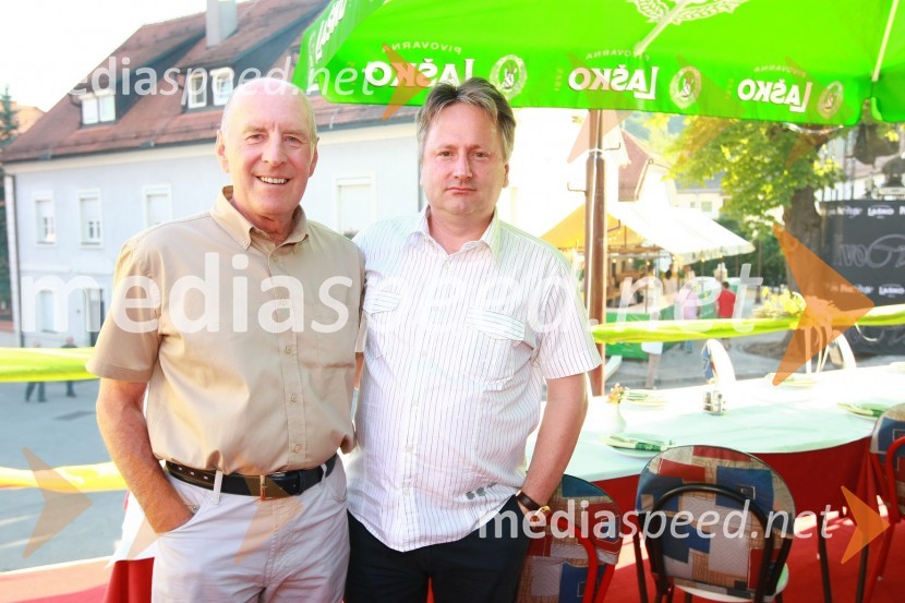 Anton Turnšek, nekdanji predsednik uprave družbe Pivovarna Laško d.d. in Dušan Zorko, direktor družbe Pivovarna Laško d.d.Pivo in cvetje 2010, otvoritev