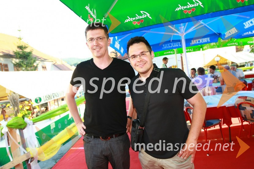 Božidar Novak, partner in svetovalec v komunikacijski skupini SPEM ter Jure Struc, direktor marketinga družbe Pivovarna Laško d.d.Pivo in cvetje 2010, otvoritev
