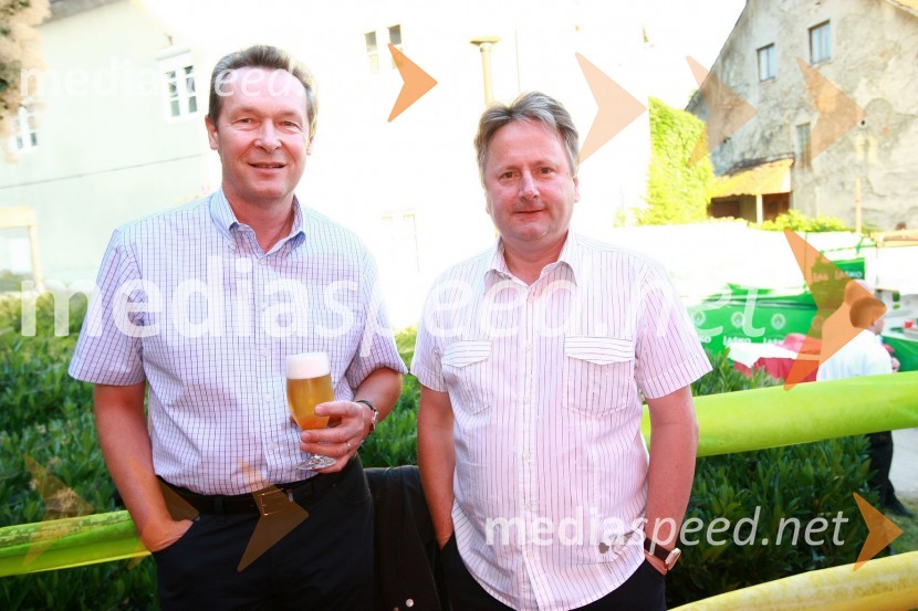 Marjan Mačkošek, član nadzornega sveta družbe Pivovarna Laško d.d. in Dušan Zorko, direktor družbe Pivovarna Laško d.d.Pivo in cvetje 2010, otvoritev