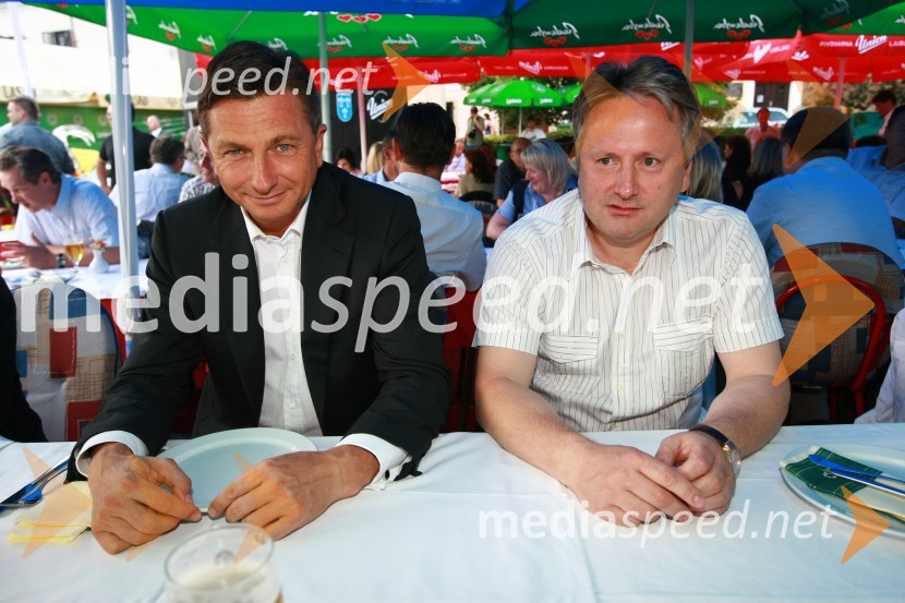 Borut Pahor, predsednik vlade Republike Slovenije in Dušan Zorko, direktor družbe Pivovarna Laško d.d.Pivo in cvetje 2010, otvoritev