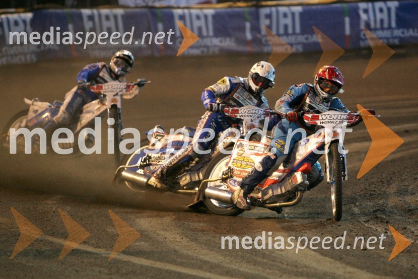 Nicki Pedersen (Danska), Tomasz Gollob (Poljska) in  Greg Hancock (ZDA)
SPEEDWAY GRAND PRIX, VN Švedske 2006, dirka