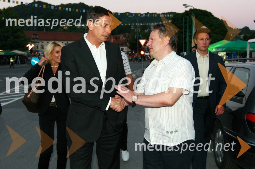 Borut Pahor, predsednik vlade Republike Slovenije in Dušan Zorko, direktor družbe Pivovarna Laško d.d.Pivo in cvetje 2010, otvoritev