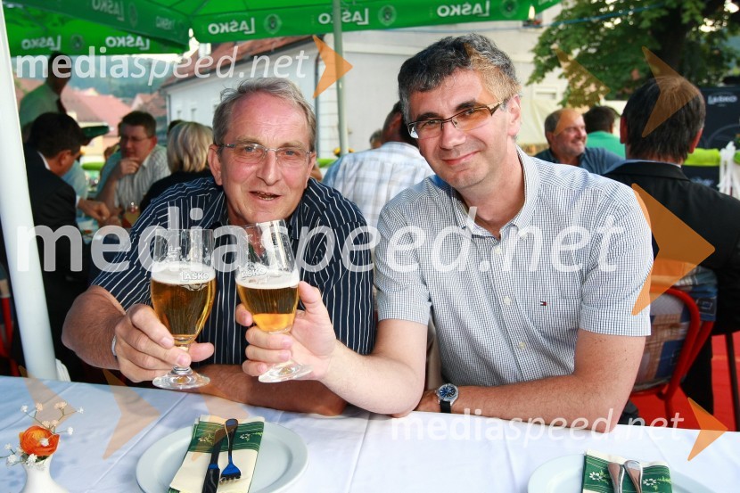 Ivo Bračun, Inbarco in Matej Oset, tehnični direktor družbe Pivovarna Laško d.d.Pivo in cvetje 2010, otvoritev