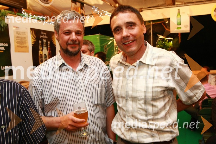 Vili Grdadolnik, EPR in Robert Šega, svetovalec direktorja za finančne naložbe družbe Pivovarna Laško d.d.Pivo in cvetje 2010, otvoritev