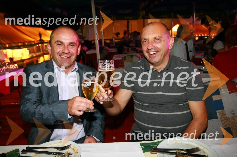 Marjan Hribar, direktor Direktorata za turizem pri Ministrstvu za gospodarstvo in Roman Matek, direktor Thermana LaškoPivo in cvetje 2010, otvoritev