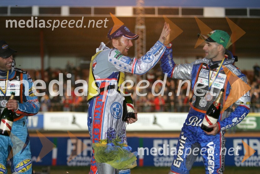 Jason Crump (Avstralija) 1.mesto in Tomasz Gollob (Poljska) 3.mesto na VN ŠvedskeSPEEDWAY GRAND PRIX, VN Švedske 2006, dirka