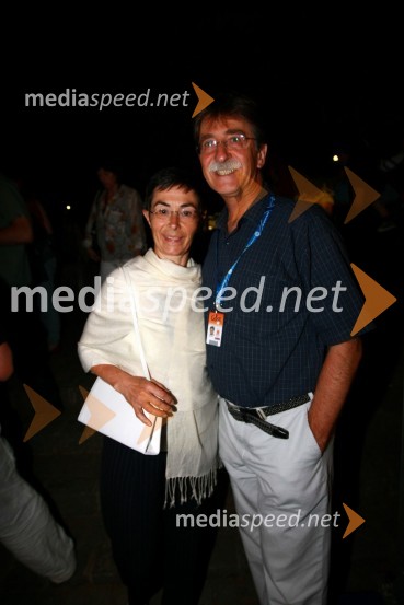 Mag. Jožko Čuk, direktor Slovenskega narodnega gledališča (SNG) Nova Gorica in soproga dr. Jasna Čuk, zdravnica18. Festival Lent 2010, zaključek festivala z Magnifico&Turbulenza