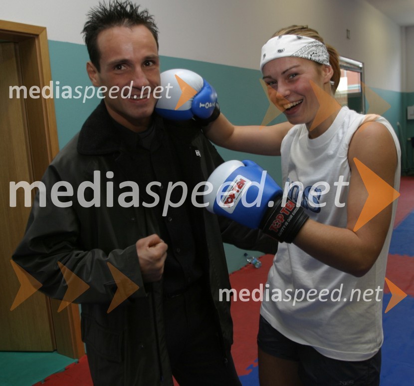 Taekwondoist ter kikbokser Tomaž Barada in smučarka Tina MazeTina Maze, smučarka