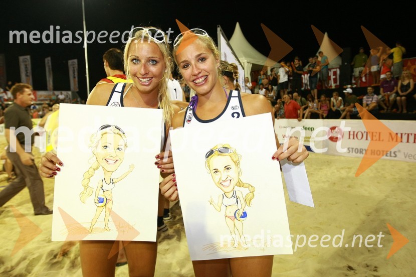 Erika in Simona Fabjan, odbojkarici na mivkiBeachMaster 2010