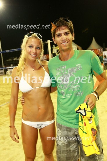 Erika Fabjan, odbojkarica na mivki in Miha Penko, Športklub komentatorBeachMaster 2010