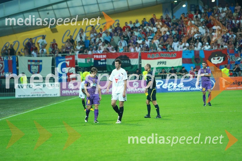 Dejan Mezga, nogometaš NK Maribor, nogometaš NK Videoton in Aleksander Rajčević, nogometaš NK MariborNK Maribor - Videoton, 3. krog kvalifikacij za Ligo Europa