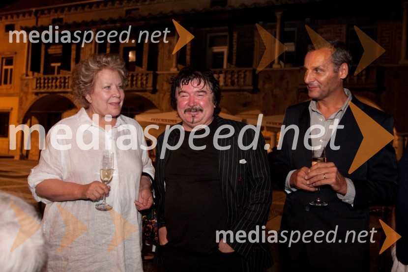 Elena Obraztsova, operna pevka, Janez Lotrič, operni pevec in Danilo Rošker, direktor SNG MariborFestival Ljubljana: Pikova dama, opera