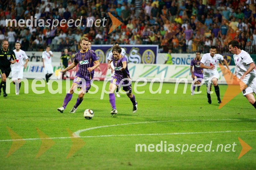 Dalibor Volaš in Dejan Mezga, nogometaša NK MariborNK Maribor - Videoton, 3. krog kvalifikacij za Ligo Europa