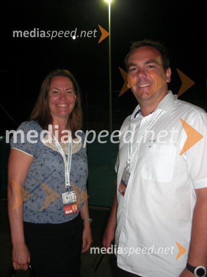 Tina Križan, nekdanja tenisačica in Andrej Bizjak, direktor turnirja Banka Koper Slovenia OpenSlovenia Open 2010, finale