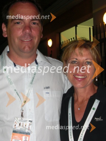 Andrej Bizjak, direktor turnirja Banka Koper Slovenia Open in Mima Jaušovec, predsednica organizacijskega odbora turnirja Banka Koper Slovenia OpenSlovenia Open 2010, finale