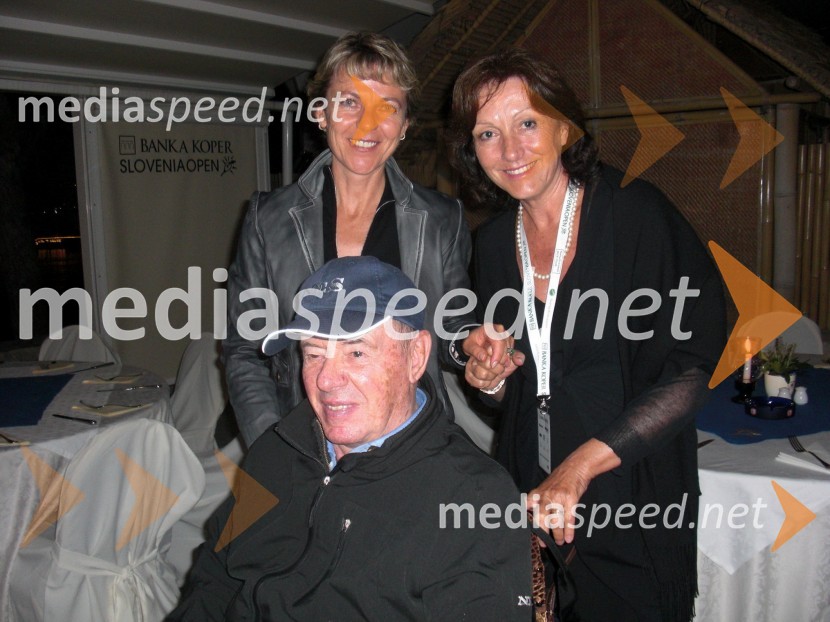 Boris Breskvar, teniška legenda, soproga Karmen in Bistra Varl, koordinatorka razstavnih prostorov Mestne občina Ljubljana
Slovenia Open 2010, finale