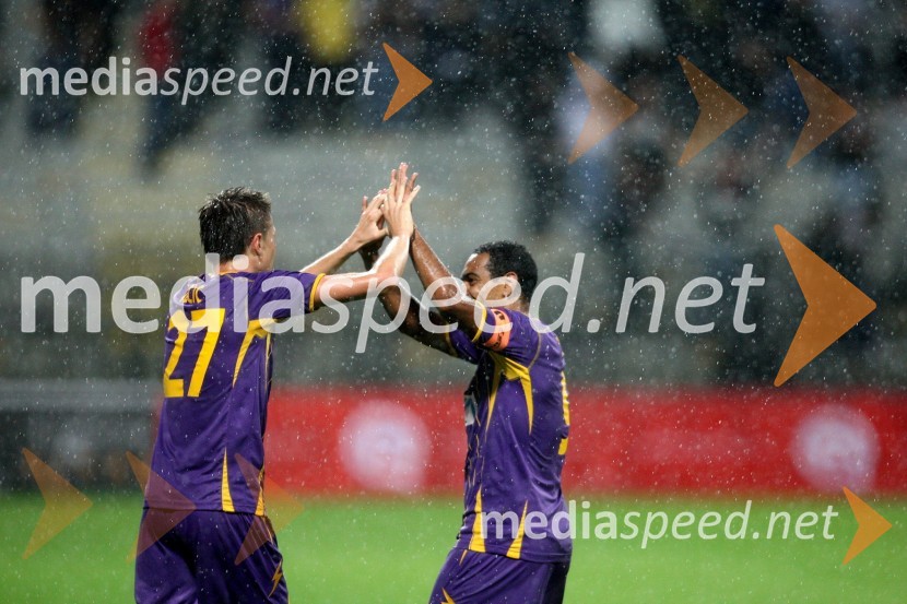 Josip Iličić in Marcos Magno Morales Tavares, nogometaša NK MariborNK Maribor - Hibernian, 3. krog kvalifikacij za ligo Europa