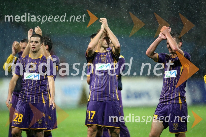 Veselje nogometašev NK MariborNK Maribor - Hibernian, 3. krog kvalifikacij za ligo Europa