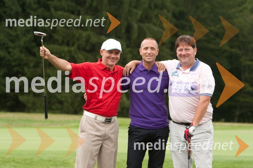Danilo Valek, poslovnež, Primož Babnik, direktor podjetja Finstral in Edvard Januš, poslovnežFinstral Open tour