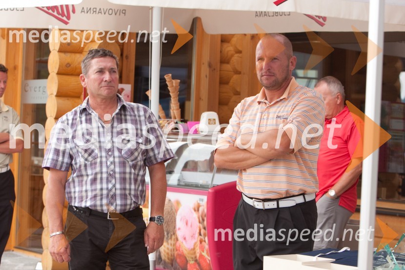 Gregor Vidmar in Marko Štirn, idejni vodja projekta Golf igrišča Diners Club LjubljanaFinstral Open tour