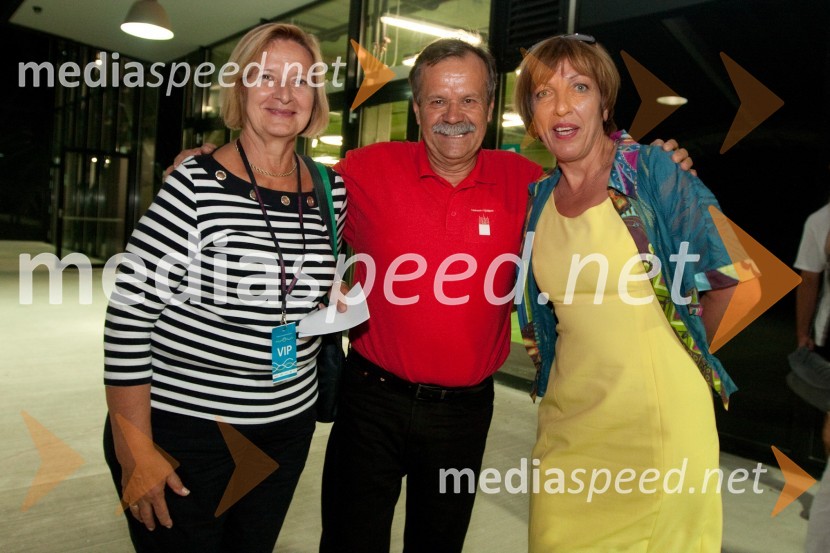 Dunja Piškur Kosmač, lista Zorana Jankovića, prof. dr. Radovan Stanislav Pejovnik, rektor univerze v Ljubljani in Viktorija Potočnik, nekdanja županja Mestne občine LjubljanaŠportni park Stožice, otvoritvena košarkarska tekma Slovenija : Španija