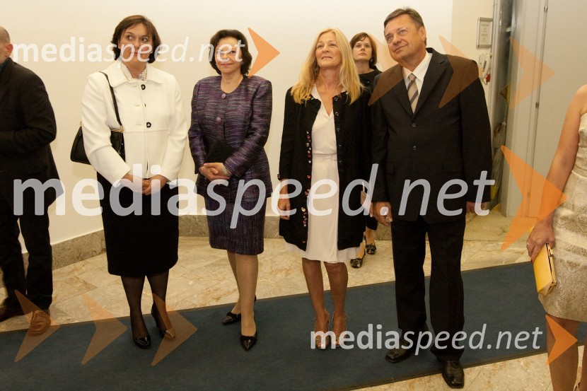 Tatjana Josipović, soproga predsednika Republike Hrvaške, Barbara Miklič Türk, soproga predsednika Republike Slovenije, Mija Janković, soproga župana Mestne občine Ljubljana in Zoran Janković, župan Mestne občine LjubljanaFestival Ljubljana: koncert Mariinskega gledališča iz Sankt Petersburga