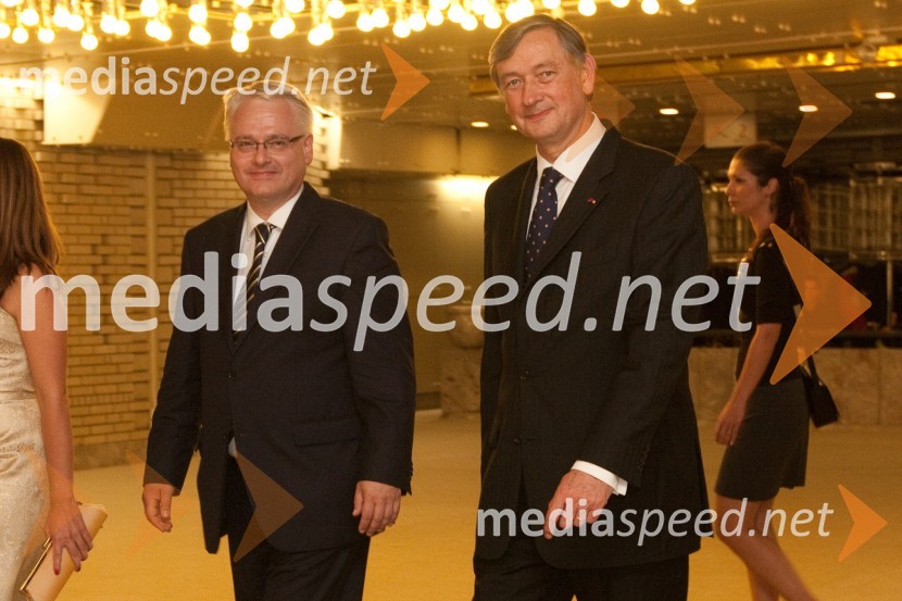 dr. Ivo Josipović, predsednik Republike Hrvaške in dr. Danilo Türk, predsednik Republike SlovenijeFestival Ljubljana: koncert Mariinskega gledališča iz Sankt Petersburga