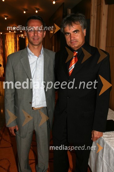 Marino Samardžija, direktor Net tv in Marjan PodlesnikMiss Slovenije 2006, polfinale