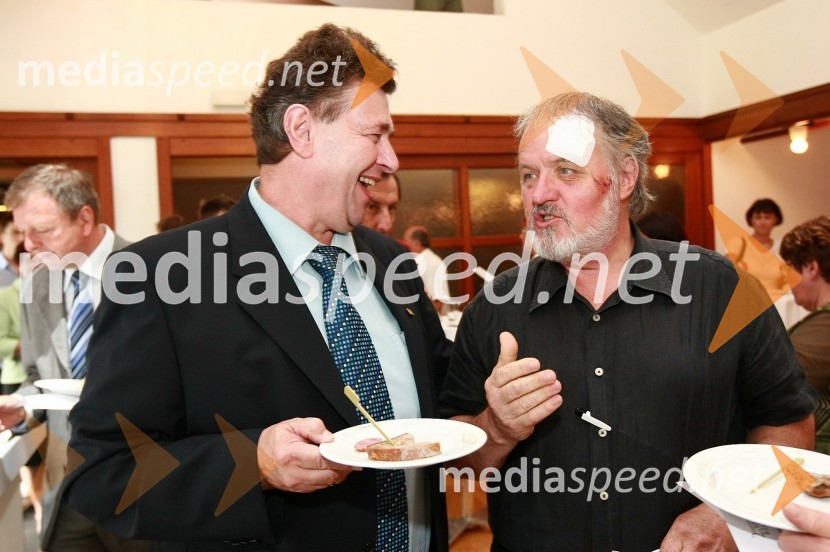 Boris Gašparin, lastnik Restavracije Pikol in Janez Bogataj, etnolog2. festival Kranjske klobase