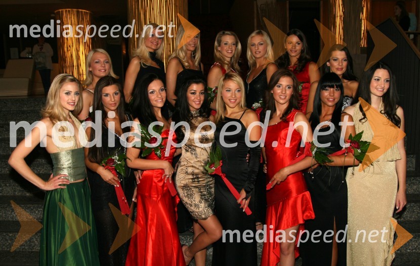 Živa Vadnov, Miss Slovenije 2004, finalistke Miss Slovenije 2006 in Tina Zajc, Miss Slovenije 2003Miss Slovenije 2006, polfinale
