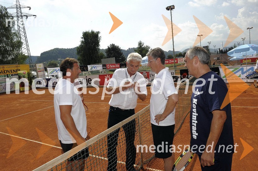 Karl Erjavec, ..., Franjo Bobinac, predsednik uprave Gorenje d.d. in ...VIP teniški turnir 2010