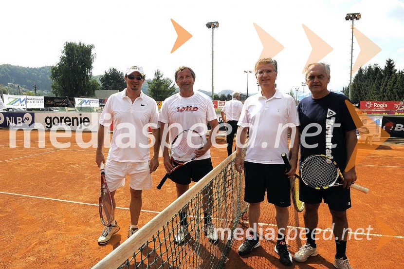 Dr. Patrick Vlačič, minister za promet, Karl Erjavec, Franjo Bobinac, predsednik uprave Gorenje d.d. in ...VIP teniški turnir 2010