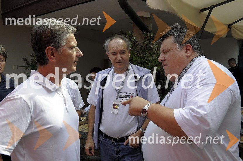 Franjo Bobinac, predsednik uprave Gorenje d.d., Rajko Djordjevič, direktor VTV in Janez Furman, duhovnikVIP teniški turnir 2010
