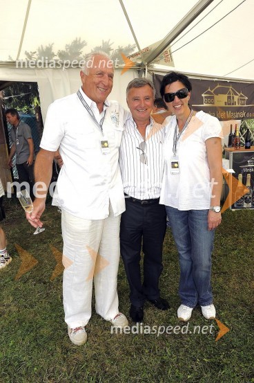 Marjan Gaberšek, organizator, Slavko Razberger in Marjetka GaberšekVIP teniški turnir 2010