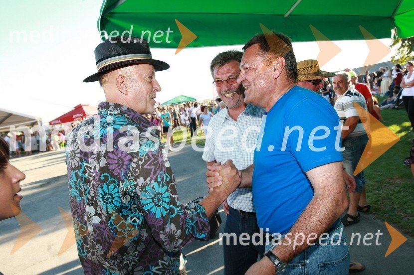 Vlado Kreslin, glasbenik, dr. Bojan Korošec, direktor Splošne bolnišnice Murska Sobota in Zoran Jankovič, župan Mestne občine LjubljanaDobrodelni koncert za bolnišnico Murska Sobota