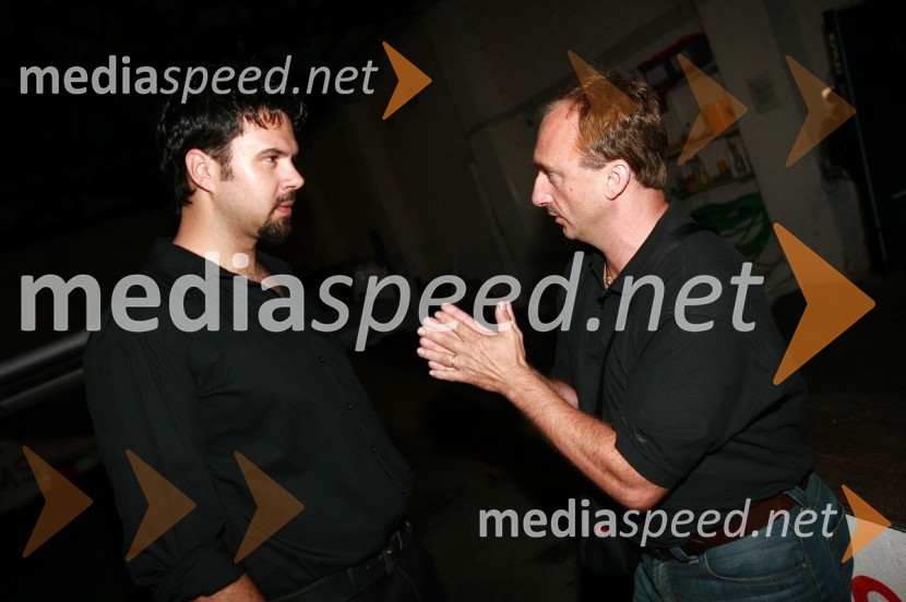 Petar Grašo, pevec in Dušan Zver, vodja prireditev v LendaviDobrodelni koncert za bolnišnico Murska Sobota