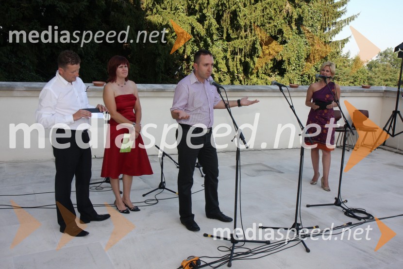 Danilo in Magda Steyer, vinogradništvo Steyer vina, Borut Cvetko, Mediaspeed in mag. Norma Bale, direktorica KultproturaSalon Traminec 2010