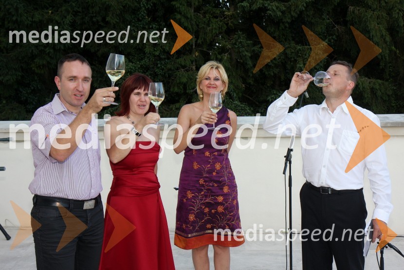 Borut Cvetko, Mediaspeed, Magda Steyer, vinogradništvo Steyer vina, mag. Norma Bale, direktorica Kultprotura in Danilo Steyer, vinogradništvo Steyer vinaSalon Traminec 2010