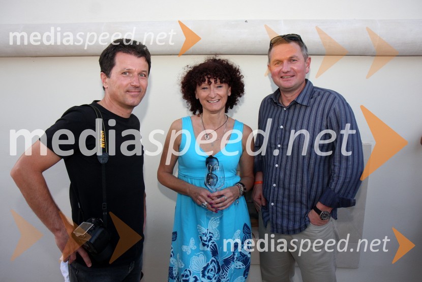 Uroš Mencinger, novinar, Simona Šifrer in Matjaž Kek, selektor slovenske nogometne reprezentanceSalon Traminec 2010