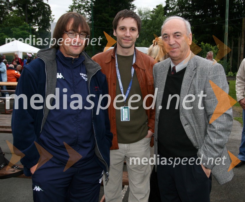 Smiljan Kreže, Stipe Jerič, voditelj ter urednik na televiziji Rts in Janez Ujčič, lastnik televizije RTS Maribor10 let televizije RTS Maribor