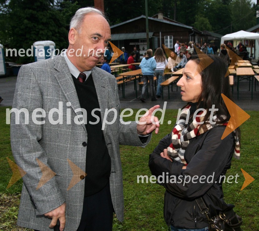 Janez Ujčič, lastnik televizije RTS Maribor in Jagoda Djordjevič, programska urednica RTS10 let televizije RTS Maribor