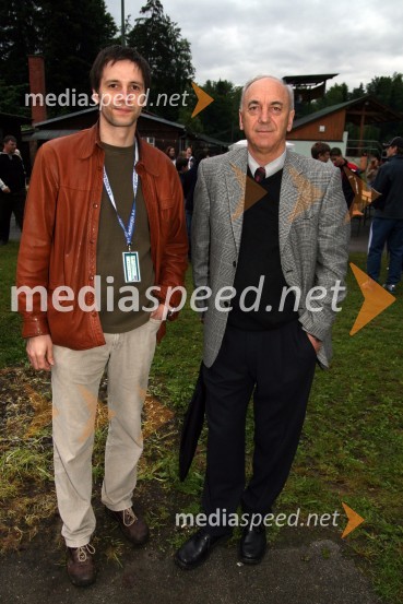 Stipe Jerič, voditelj ter urednik na televiziji Rts in Janez Ujčič, lastnik televizije RTS Maribor10 let televizije RTS Maribor