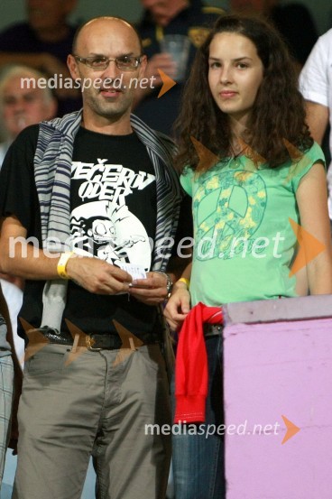 Tomaž Ranc, odgovorni urednik časnika Večer in hči PikaNK Maribor - Palermo, 4. krog kvalifikacij za Ligo Europa, povratna tekma